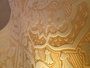 Gold leaf wallcovering